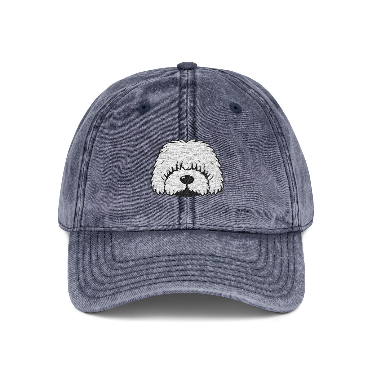 Embroidered Old English Sheepdog vintage washed cap by Fluff Club – photo 2 of 8