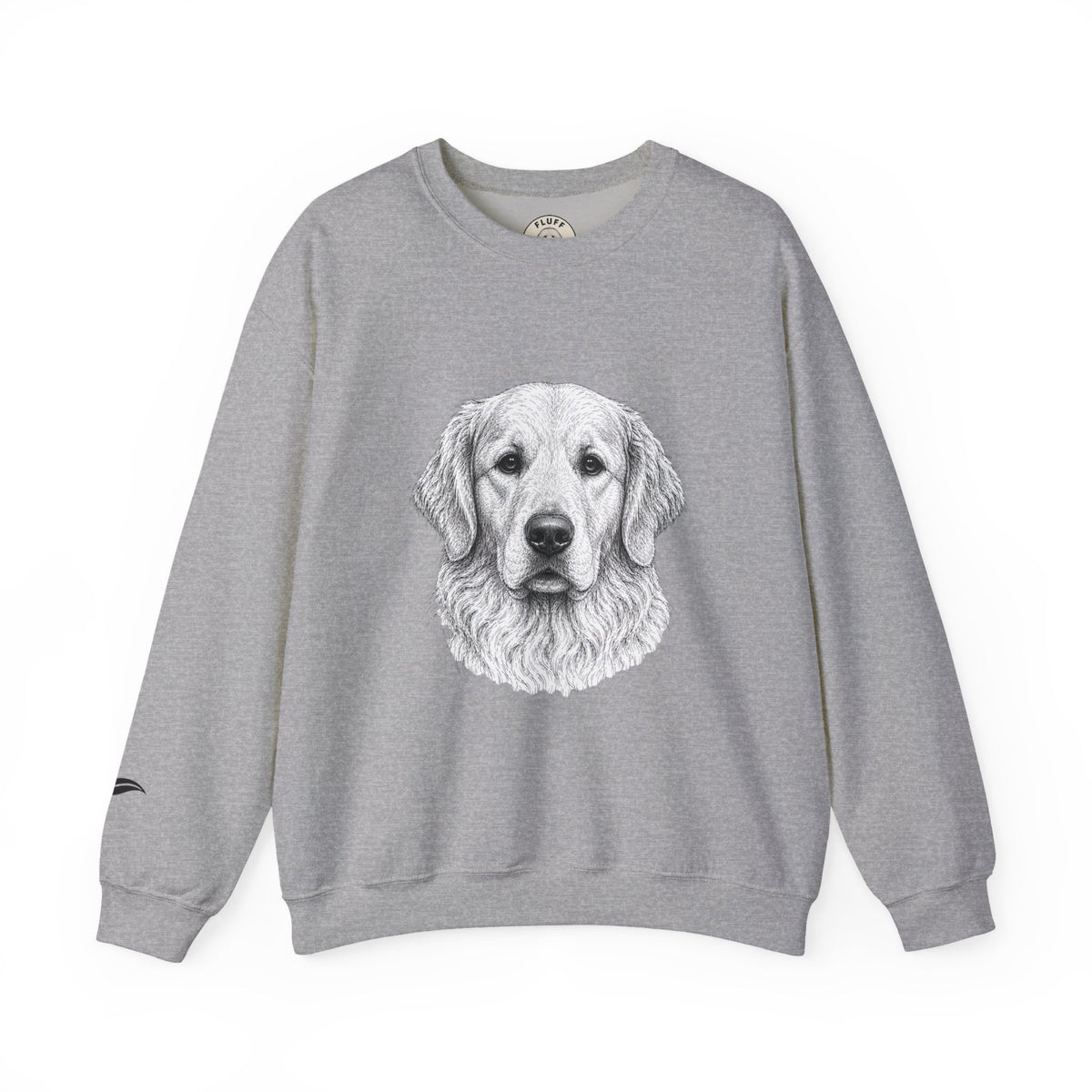 Golden Retriever portrait 'Your Dog Is the Boss' sweatshirt by Fluff Club – photo 2 of 6