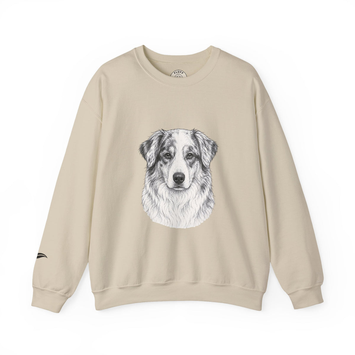 Australian Shepherd portrait 'Your Dog Is the Boss' sweatshirt by Fluff Club – photo 3 of 6