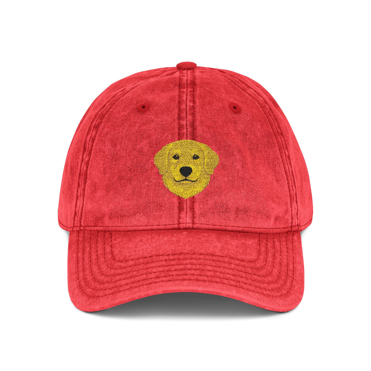 Embroidered Golden Retriever vintage washed cap by Fluff Club – photo 5 of 7