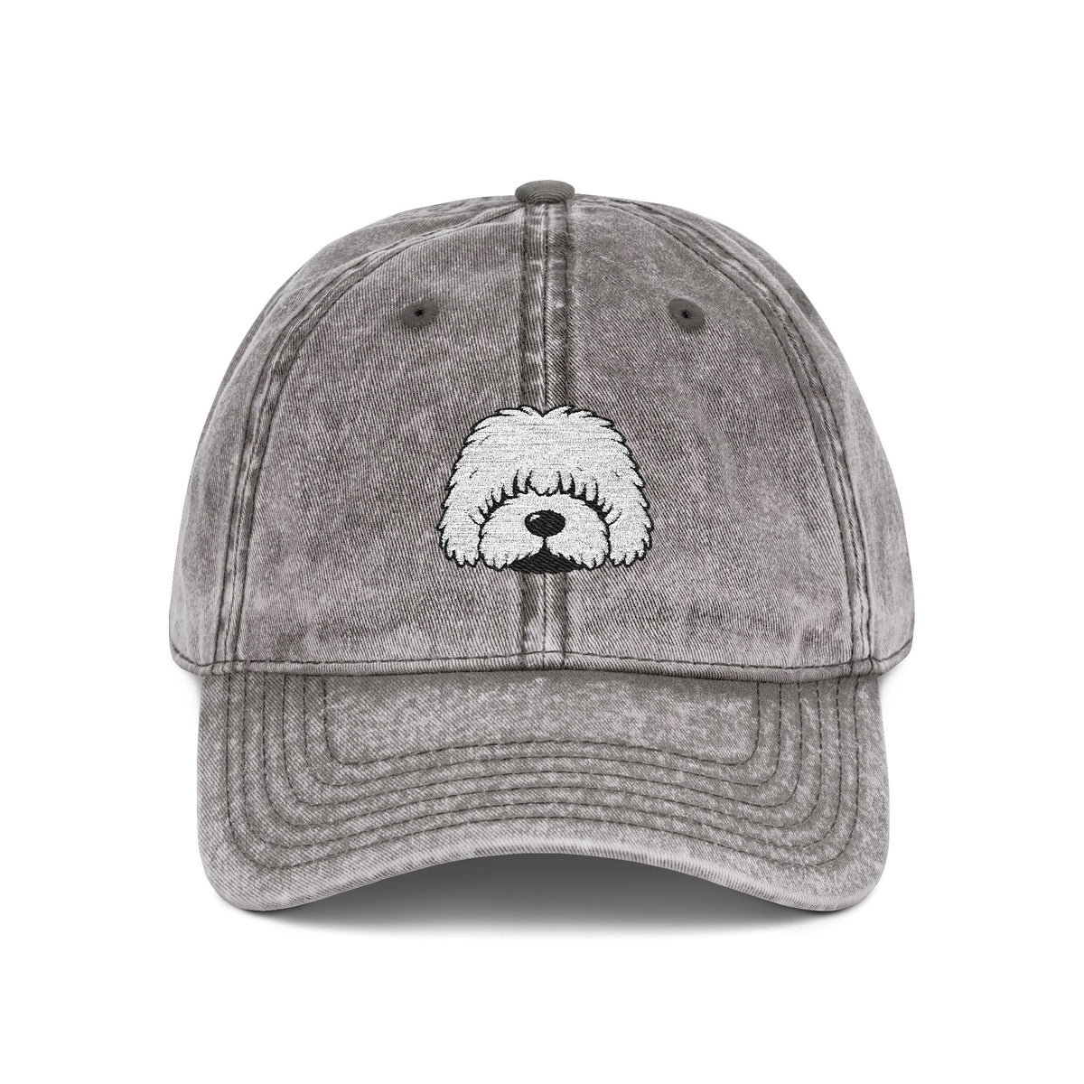Embroidered Old English Sheepdog vintage washed cap by Fluff Club – photo 3 of 8