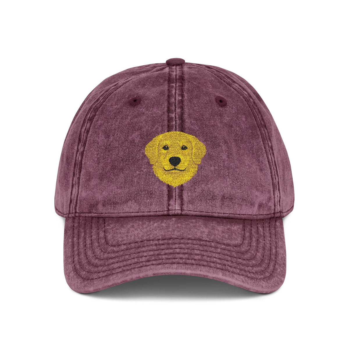 Embroidered Golden Retriever vintage washed cap by Fluff Club – photo 4 of 7