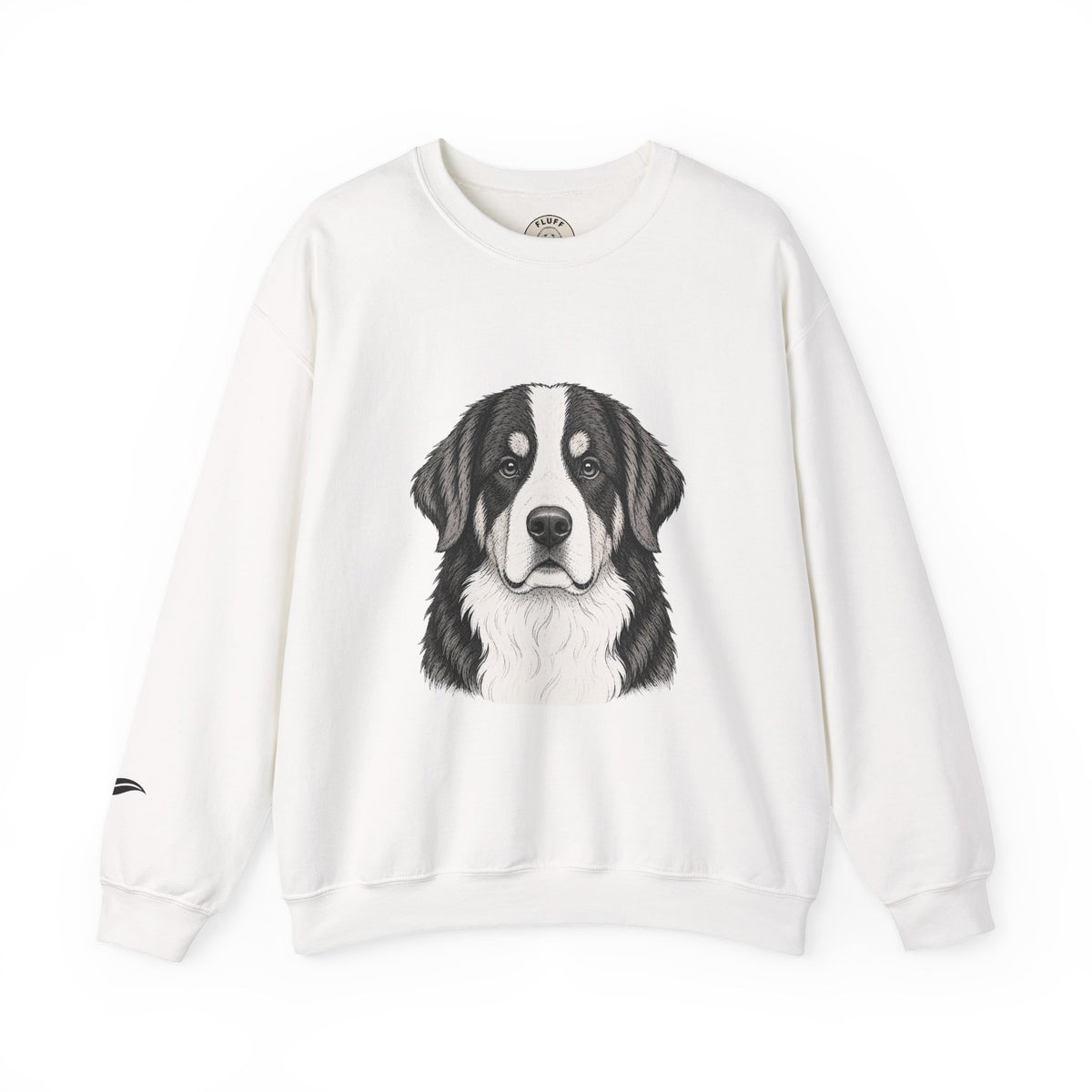 Bernese Mountain Dog portrait 'Your Dog Is the Boss' sweatshirt by Fluff Club