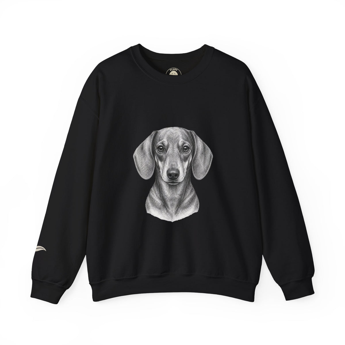 Dachshund portrait 'Your Dog Is the Boss' sweatshirt by Fluff Club