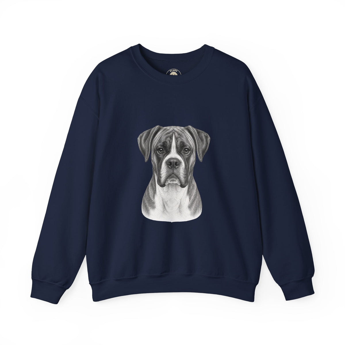 Boxer portrait 'Your Dog Is the Boss' sweatshirt by Fluff Club – photo 3 of 6