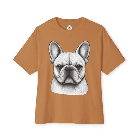 French Bulldog Portrait Tee - Minimalist Dog Face Graphic T-Shirt