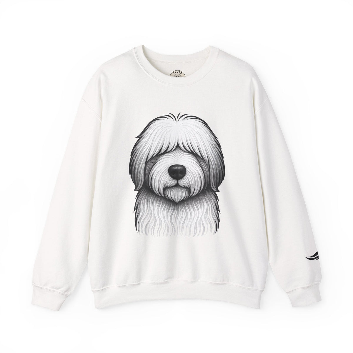 The Boss Old English Sheepdog sweatshirt by Fluff Club, main product photo