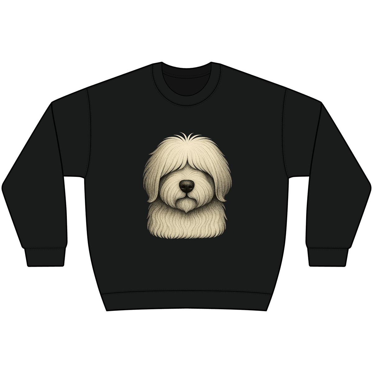 Sheepdog Face Crewneck Sweatshirt