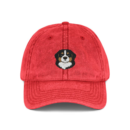 Embroidered Bernese Mountain Dog Vintage Cap