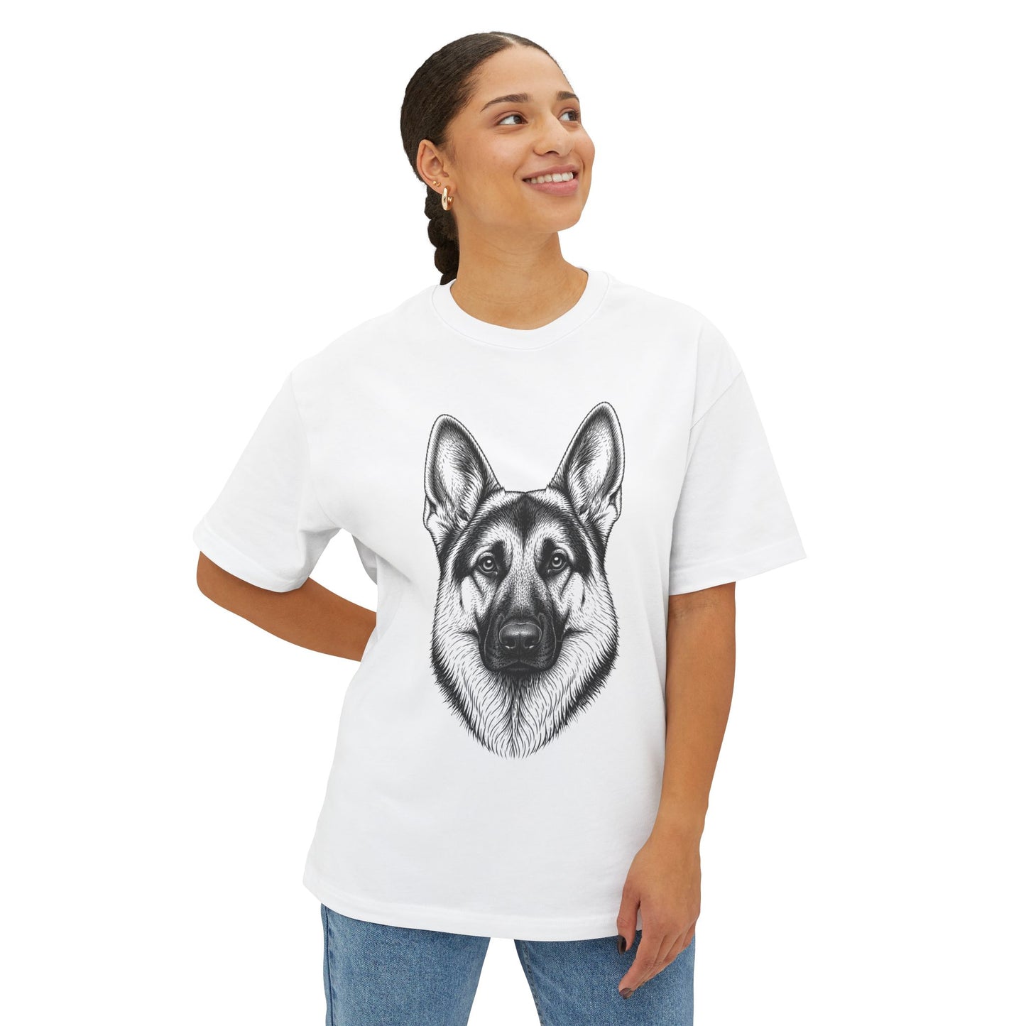 German Shepherd Portrait Tee — Fluff Club Inc. Graphic T-Shirt