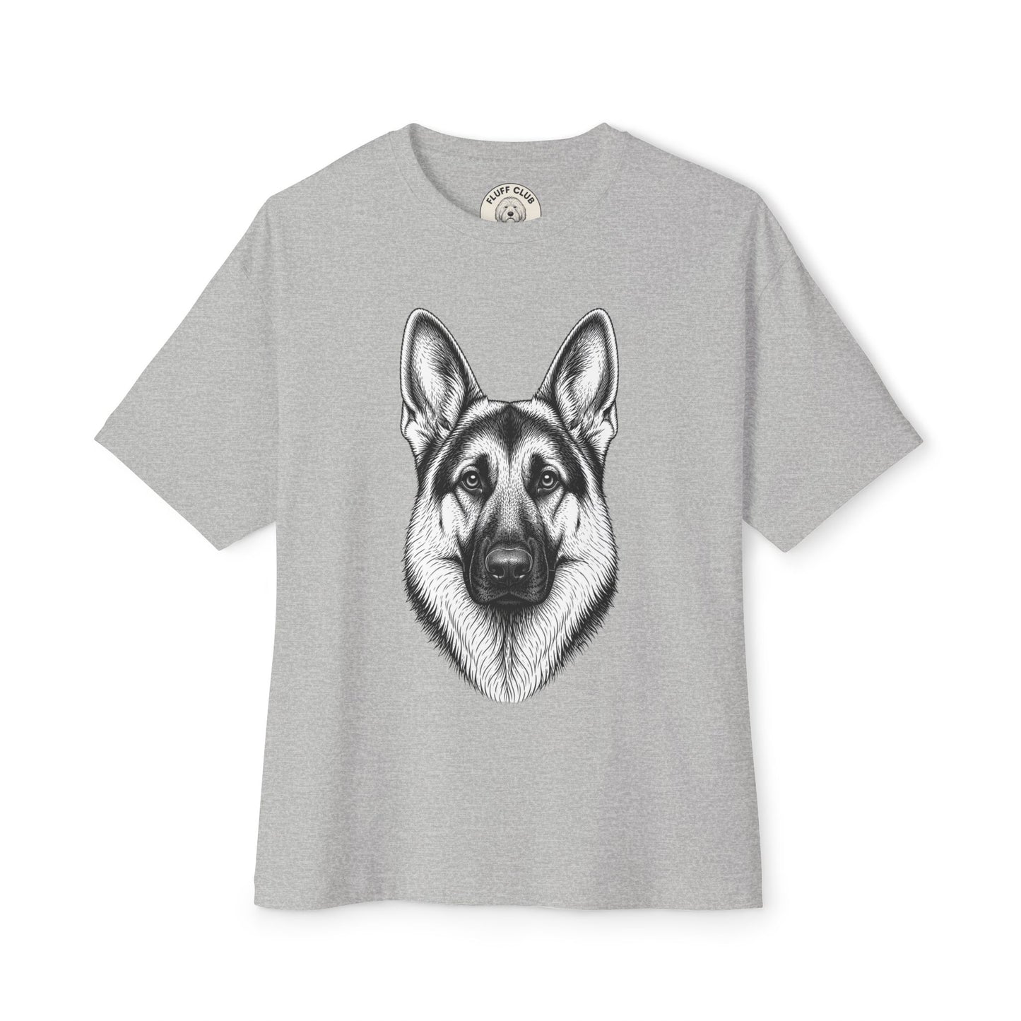 German Shepherd Portrait Tee — Fluff Club Inc. Graphic T-Shirt