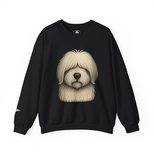Old English Sheepdog portrait 'Your Dog Is the Boss' sweatshirt by Fluff Club – photo 2 of 6