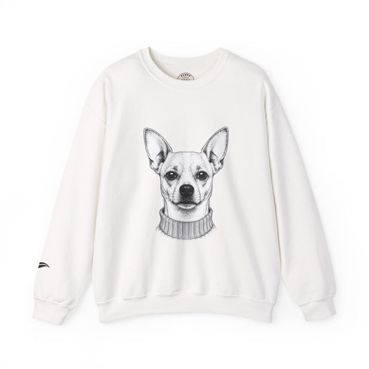 Chihuahua portrait 'Your Dog Is the Boss' sweatshirt by Fluff Club