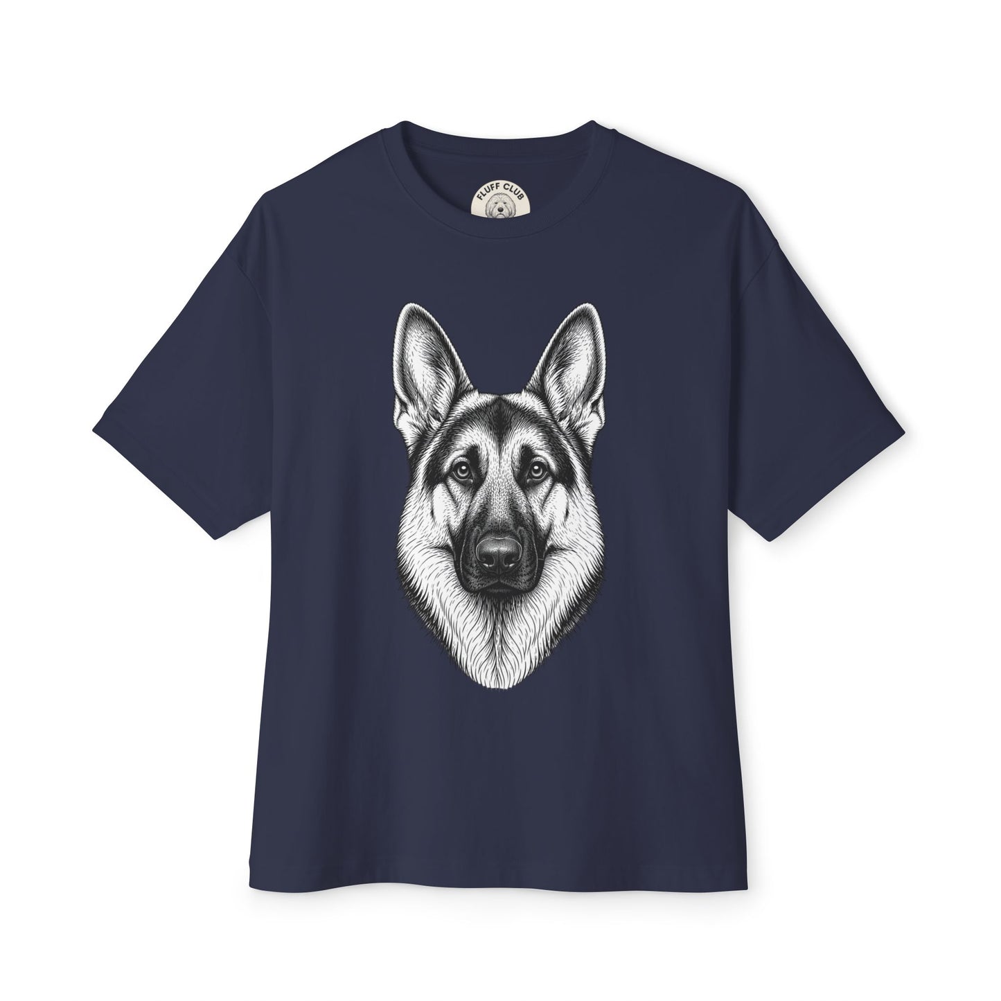 German Shepherd Portrait Tee — Fluff Club Inc. Graphic T-Shirt