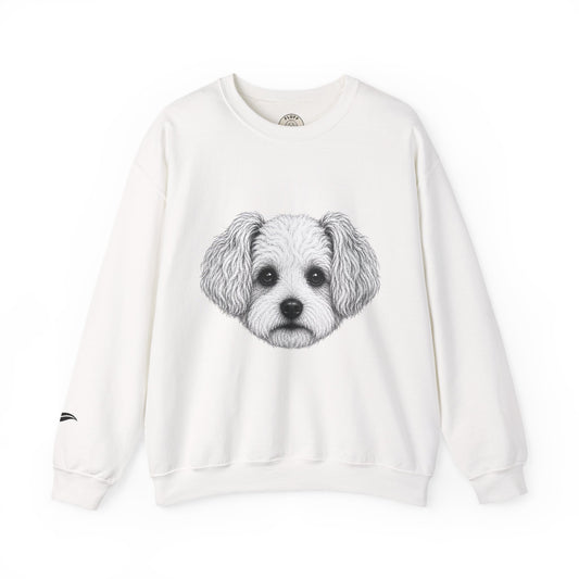 Aussiedoodle portrait 'Your Dog Is the Boss' sweatshirt by Fluff Club