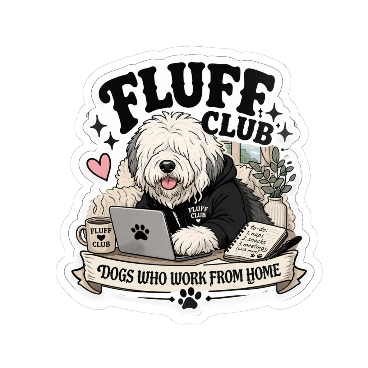 Fluff Club Sticker