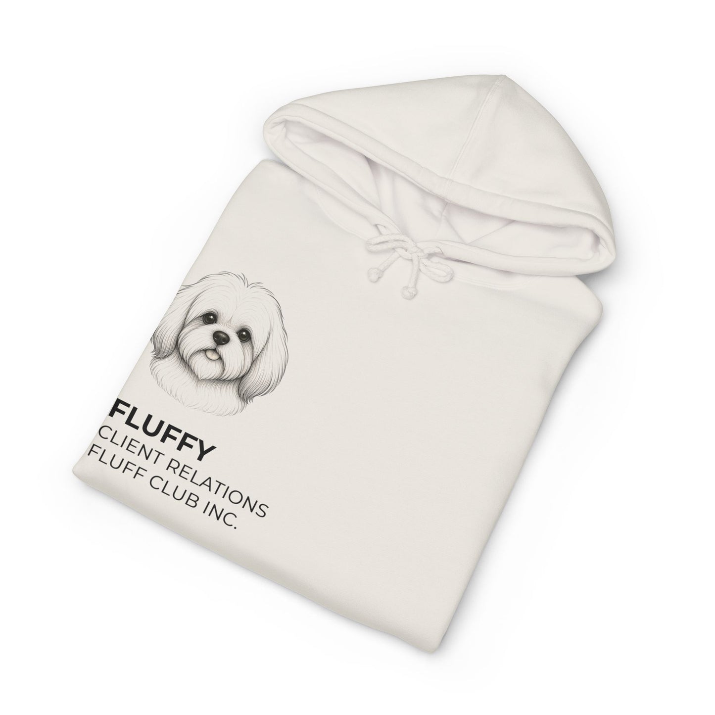 Fluff Club Hoodie – 'Dogs Who Work From Home' White Pullover