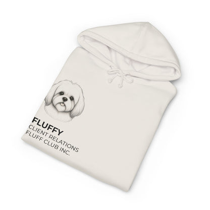 Fluff Club Hoodie – 'Dogs Who Work From Home' White Pullover
