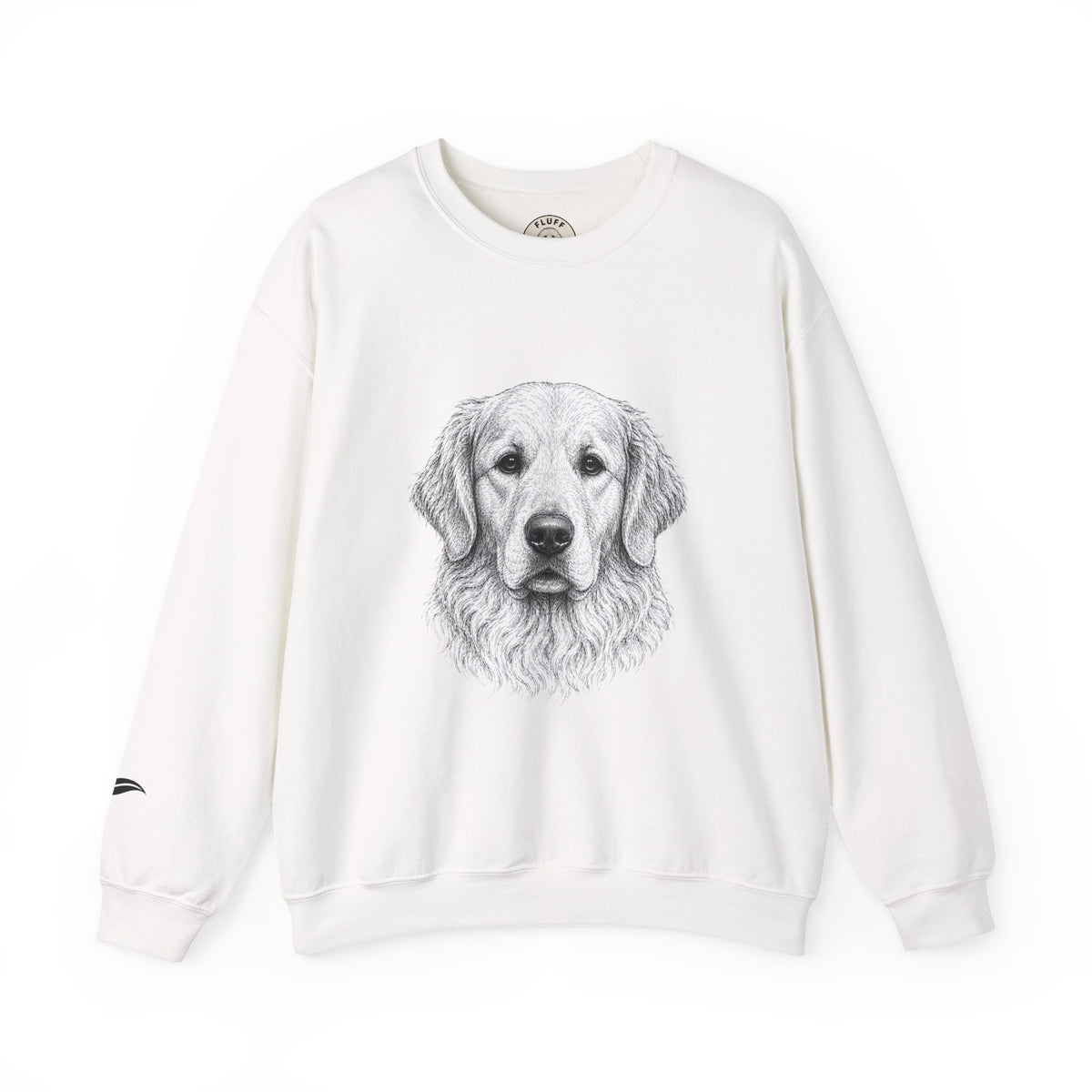 Golden Retriever portrait 'Your Dog Is the Boss' sweatshirt by Fluff Club