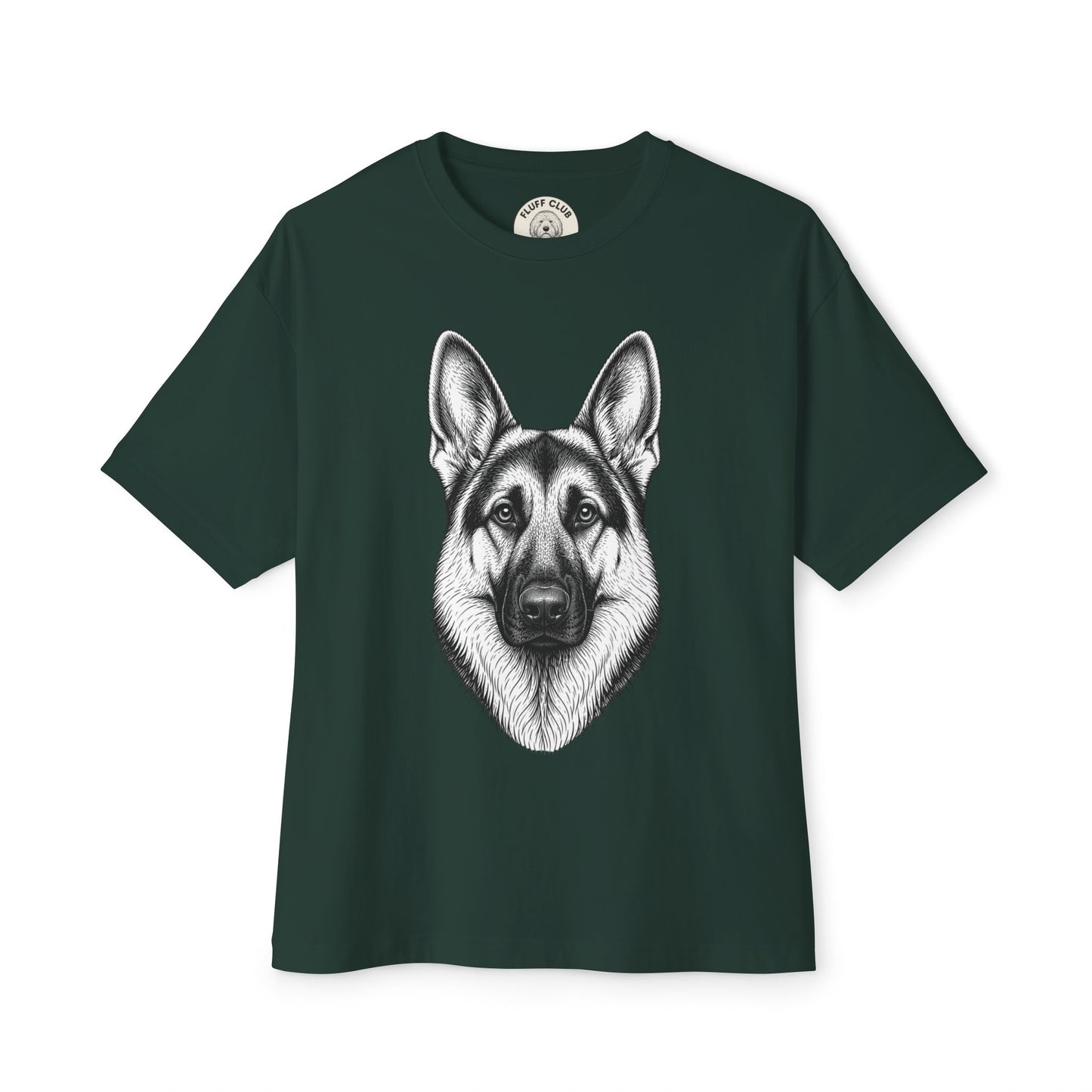 German Shepherd Portrait Tee — Fluff Club Inc. Graphic T-Shirt