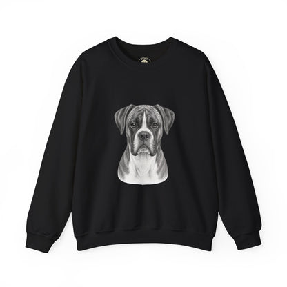 Boxer portrait 'Your Dog Is the Boss' sweatshirt by Fluff Club – photo 2 of 6