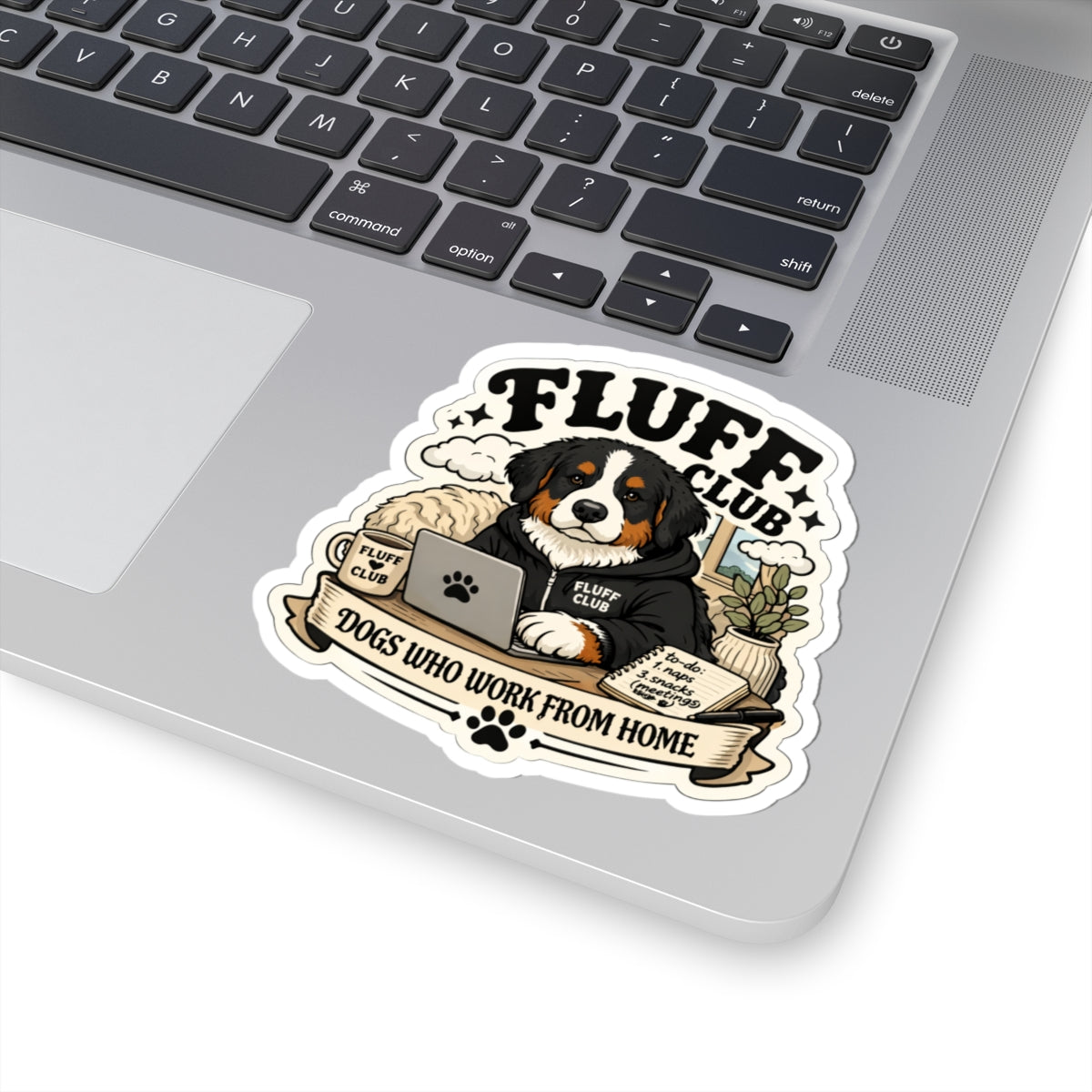 Fluff Club Cute Bernese Dog Decal