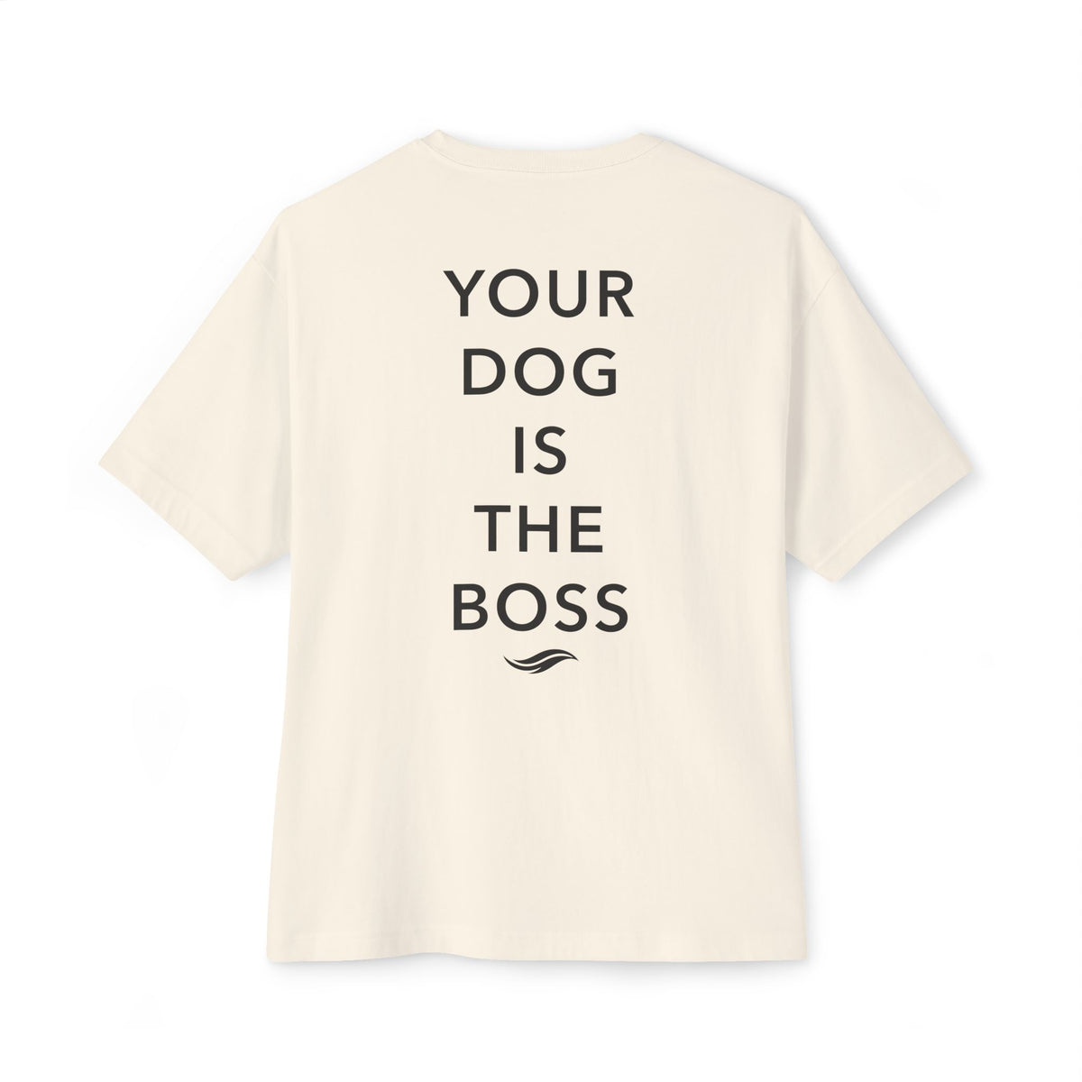 Back view, Natural: 'Your dog is the boss' tagline