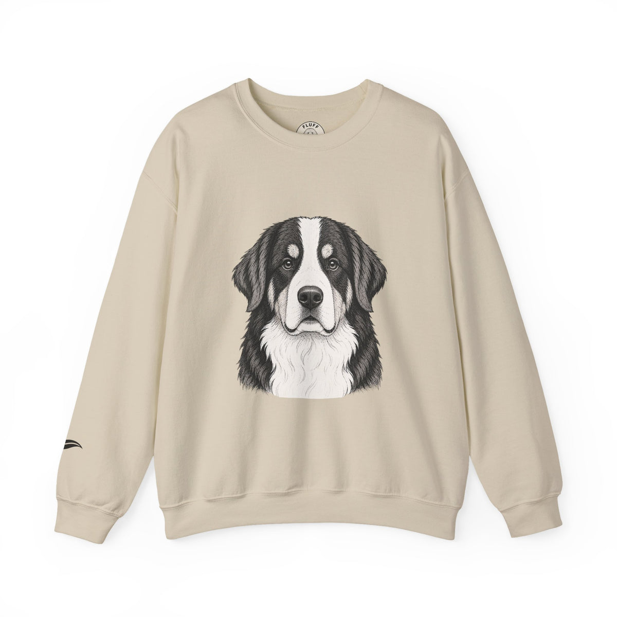 Bernese Mountain Dog portrait 'Your Dog Is the Boss' sweatshirt by Fluff Club – photo 2 of 6