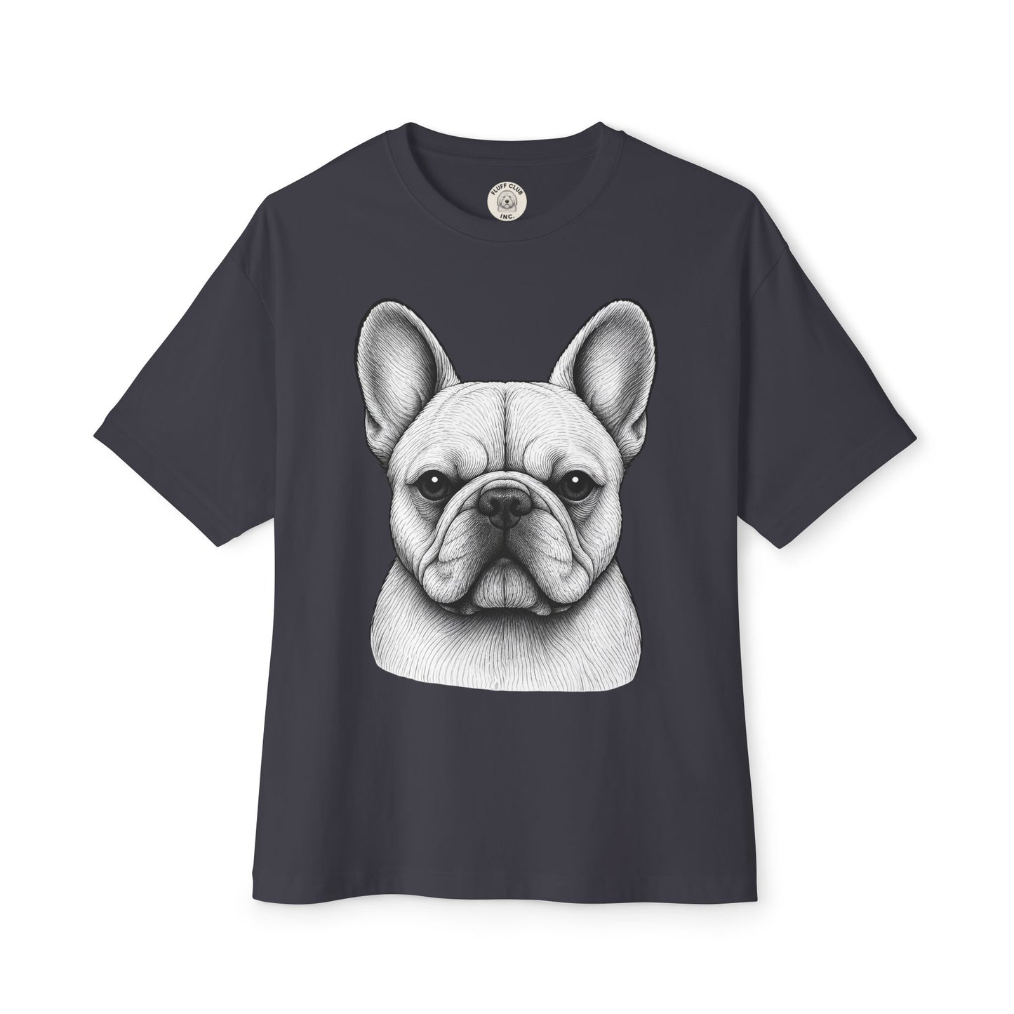 French Bulldog Portrait Tee - Minimalist Dog Face Graphic T-Shirt