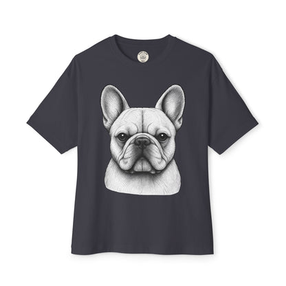 French Bulldog Portrait Tee - Minimalist Dog Face Graphic T-Shirt