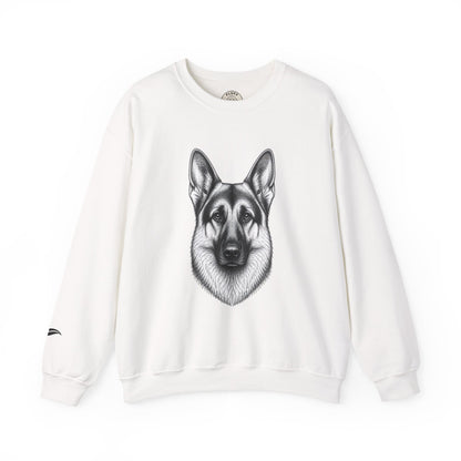 German Shepherd portrait 'Your Dog Is the Boss' sweatshirt by Fluff Club