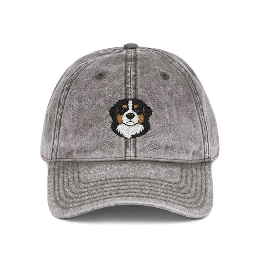 Embroidered Bernese Mountain Dog Vintage Cap