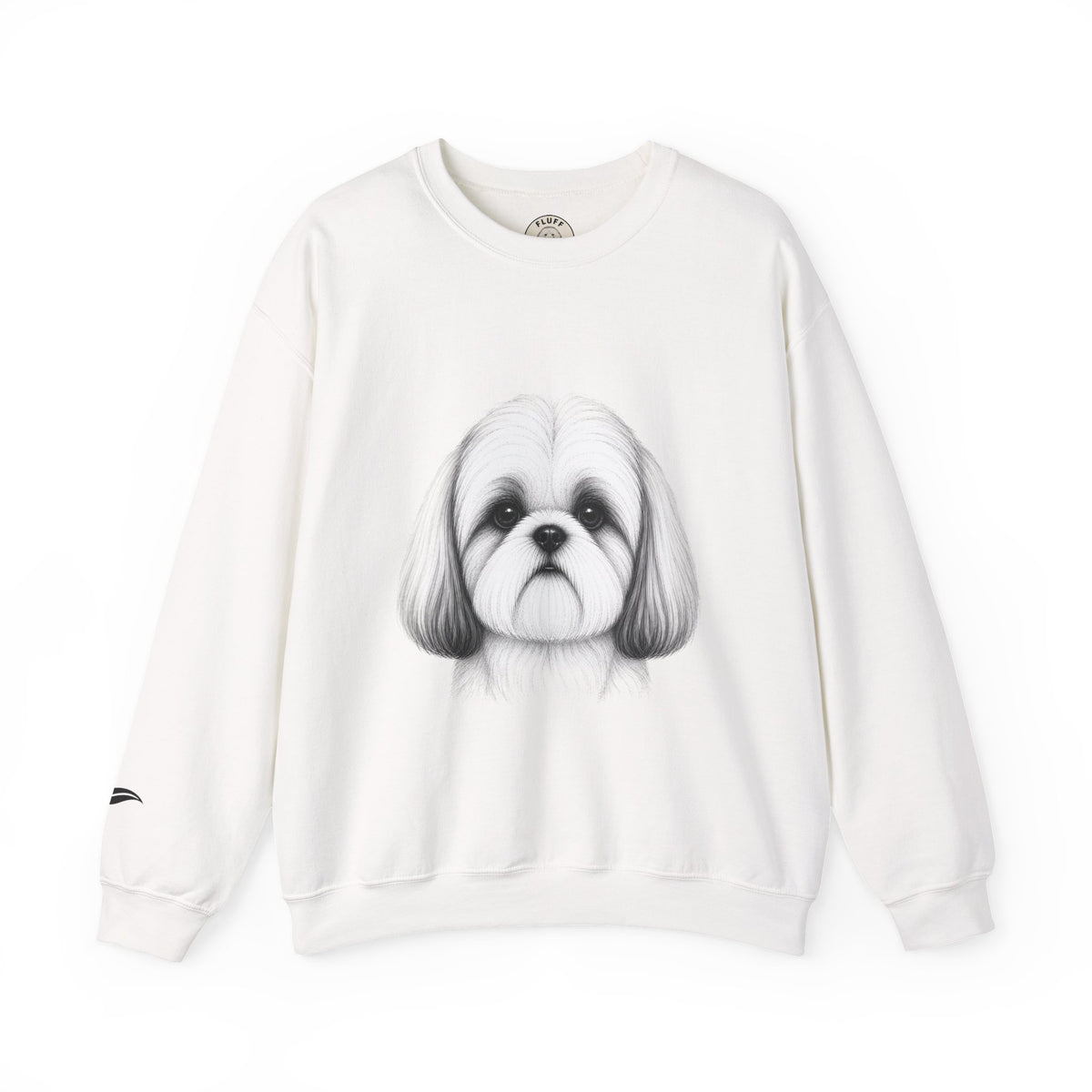 Shih Tzu portrait 'Your Dog Is the Boss' sweatshirt by Fluff Club