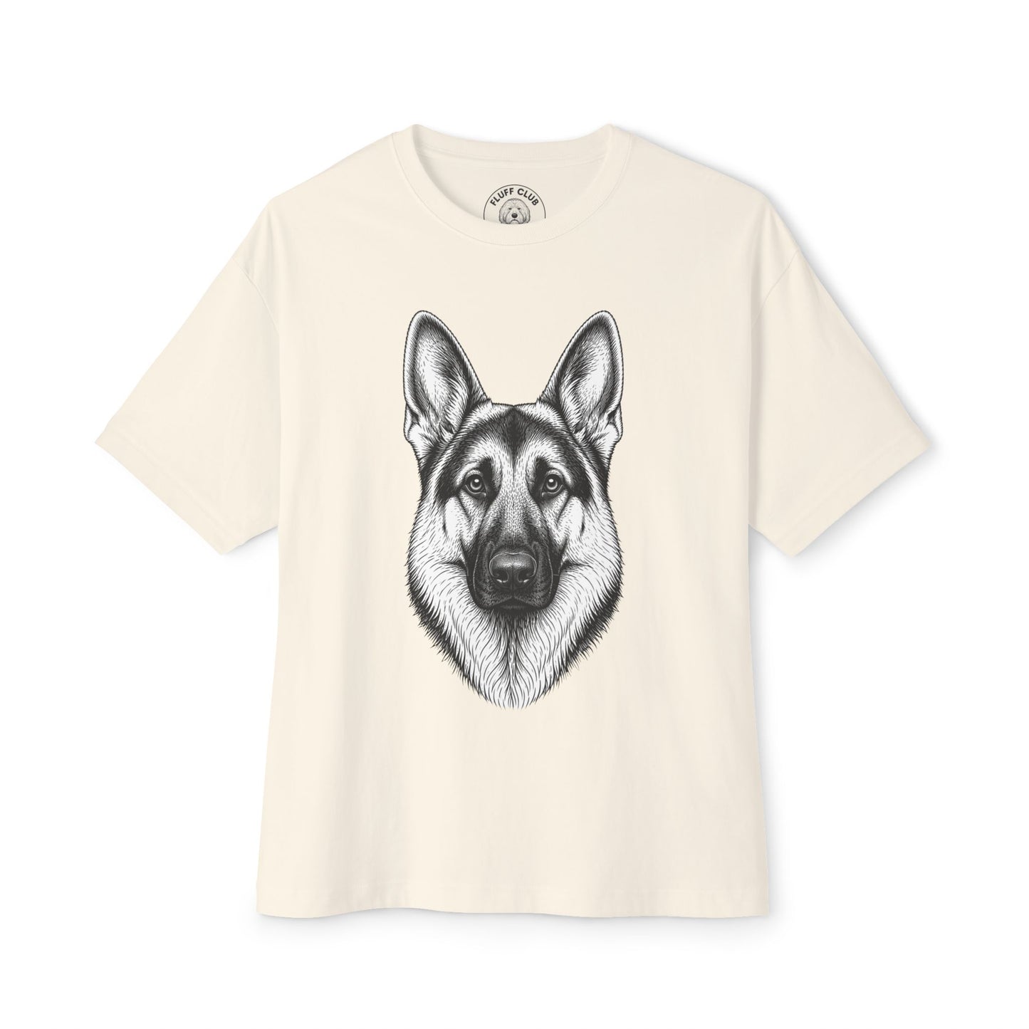 German Shepherd Portrait Tee — Fluff Club Inc. Graphic T-Shirt