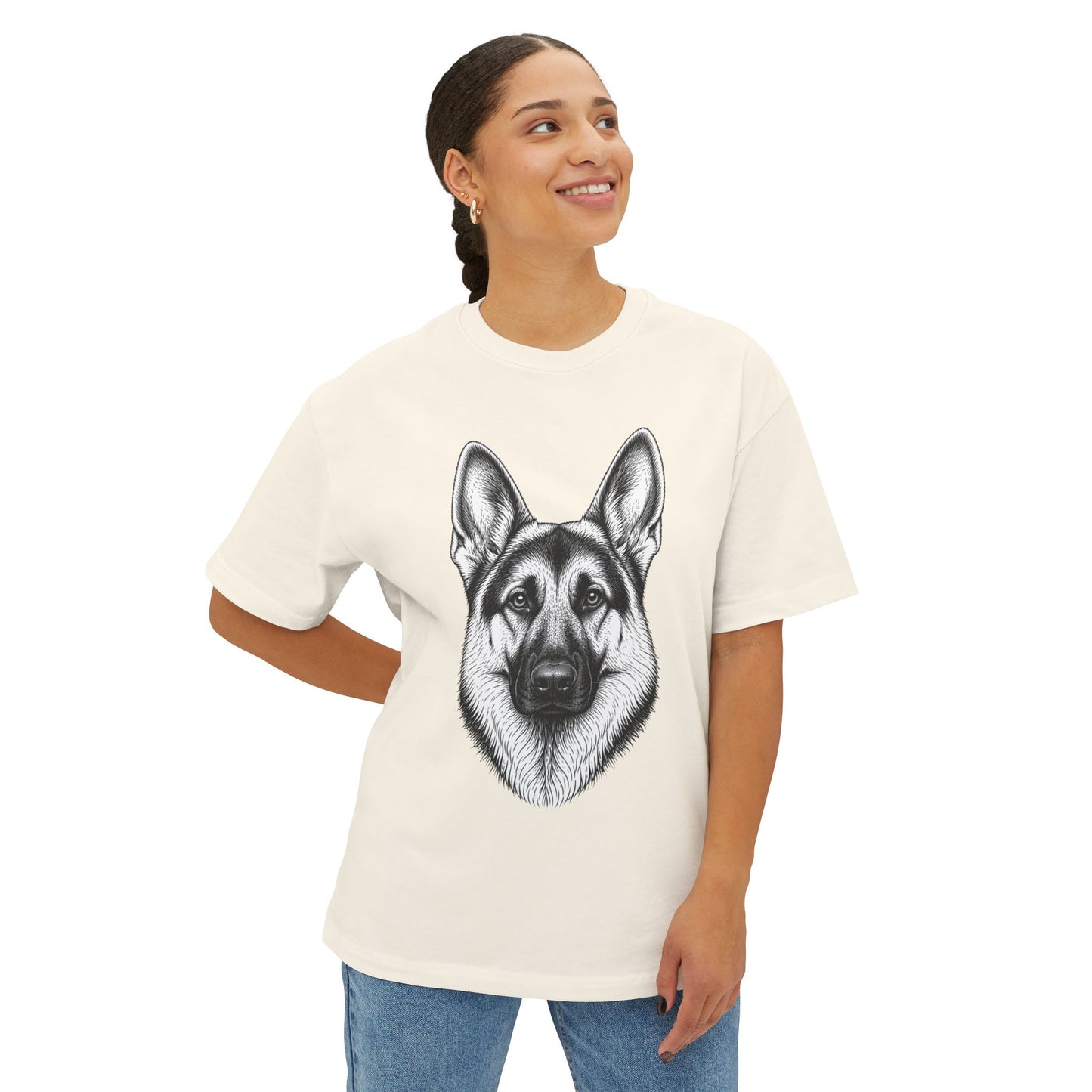 German Shepherd Portrait Tee — Fluff Club Inc. Graphic T-Shirt
