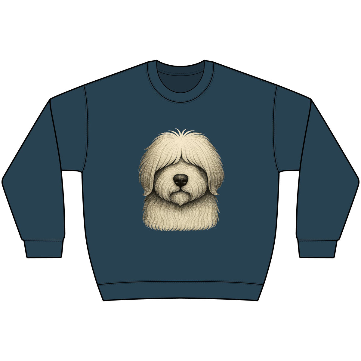 Sheepdog Face Crewneck Sweatshirt
