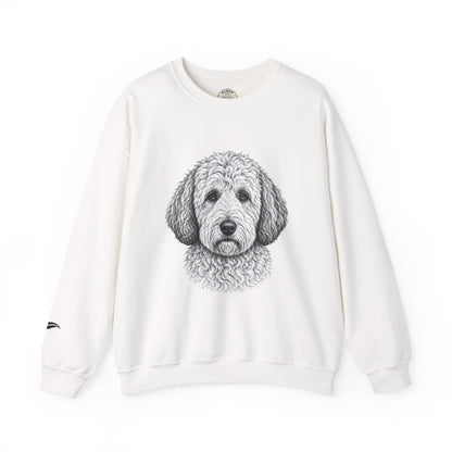 Goldendoodle portrait 'Your Dog Is the Boss' sweatshirt by Fluff Club