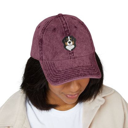 Embroidered Bernese Mountain Dog Vintage Cap