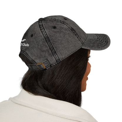 Embroidered French Bulldog Vintage Cap — Washed Hat