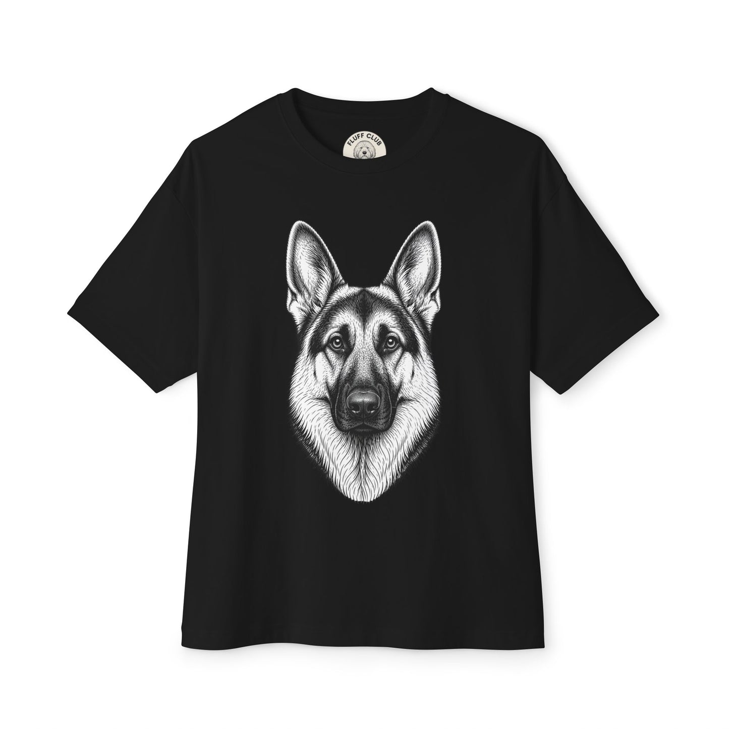 German Shepherd Portrait Tee — Fluff Club Inc. Graphic T-Shirt