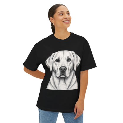 Dog Lover Oversized Tee — "Your Dog Is The Boss" Graphic