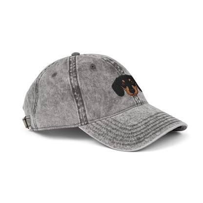 Embroidered Dachshund Vintage Cap-Fluff Club