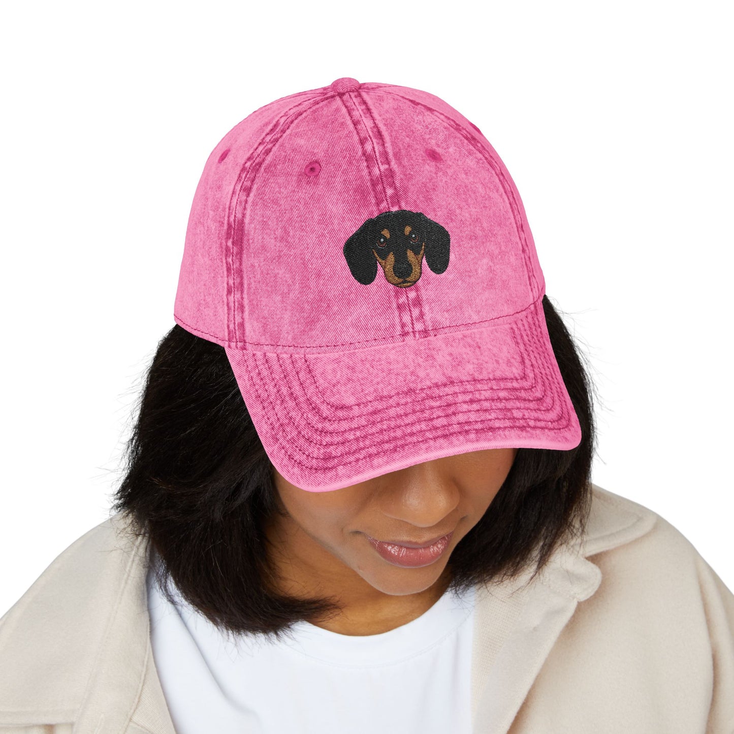 Embroidered Dachshund Vintage Cap-Fluff Club