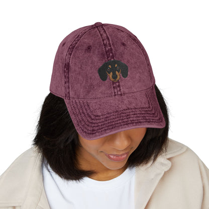 Embroidered Dachshund Vintage Cap-Fluff Club