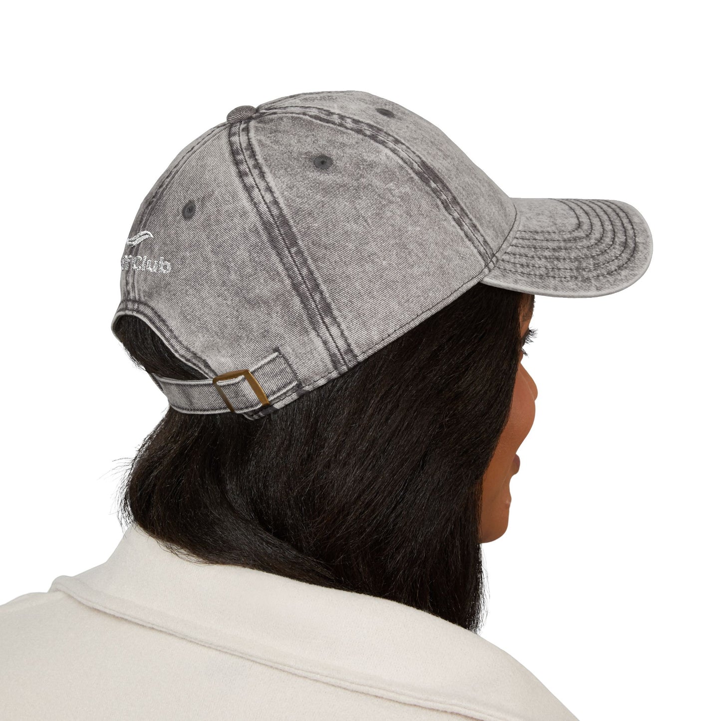 Embroidered French Bulldog Vintage Cap — Washed Hat