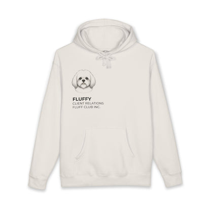 Fluff Club Hoodie – 'Dogs Who Work From Home' White Pullover