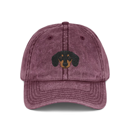 Embroidered Dachshund Vintage Cap-Fluff Club
