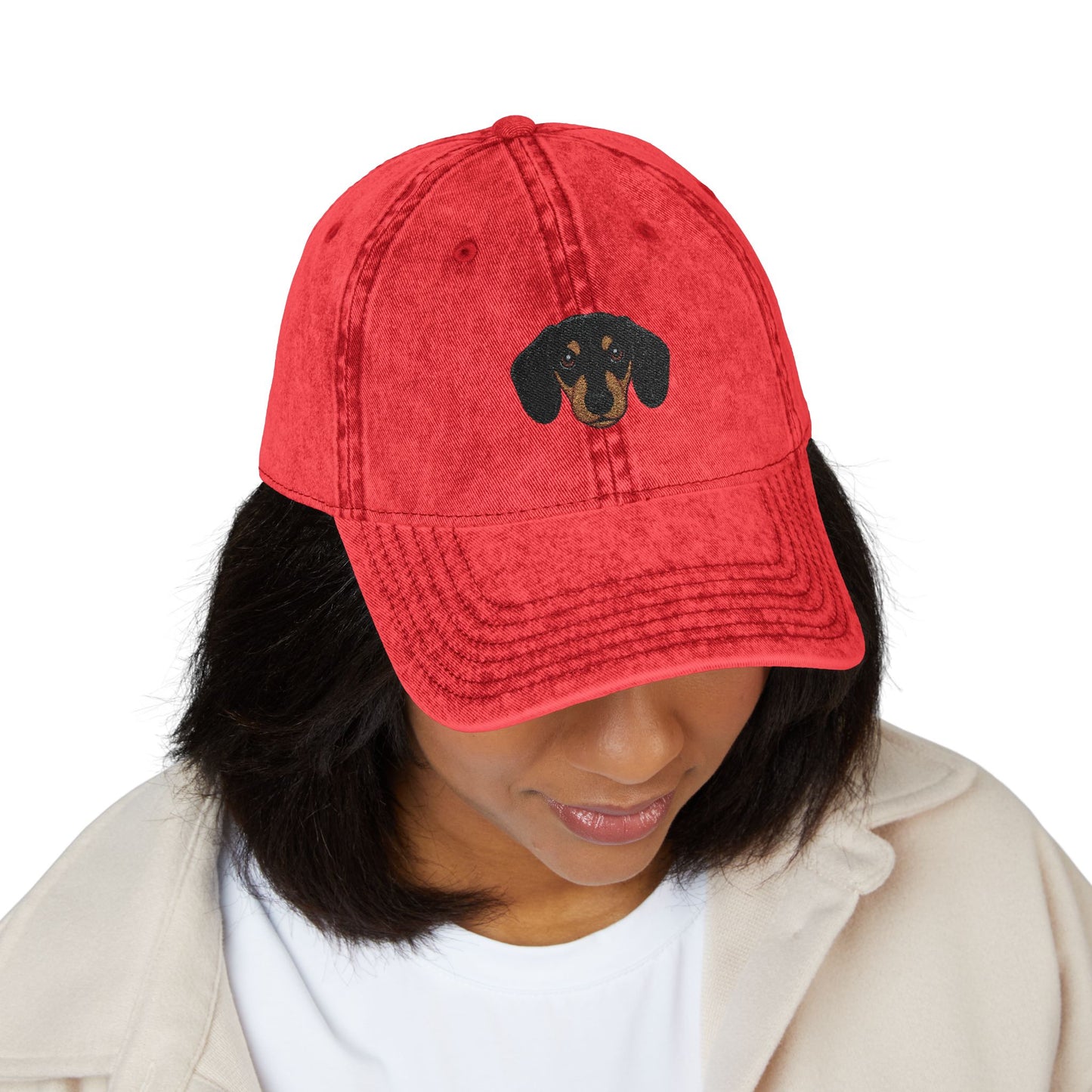 Embroidered Dachshund Vintage Cap-Fluff Club