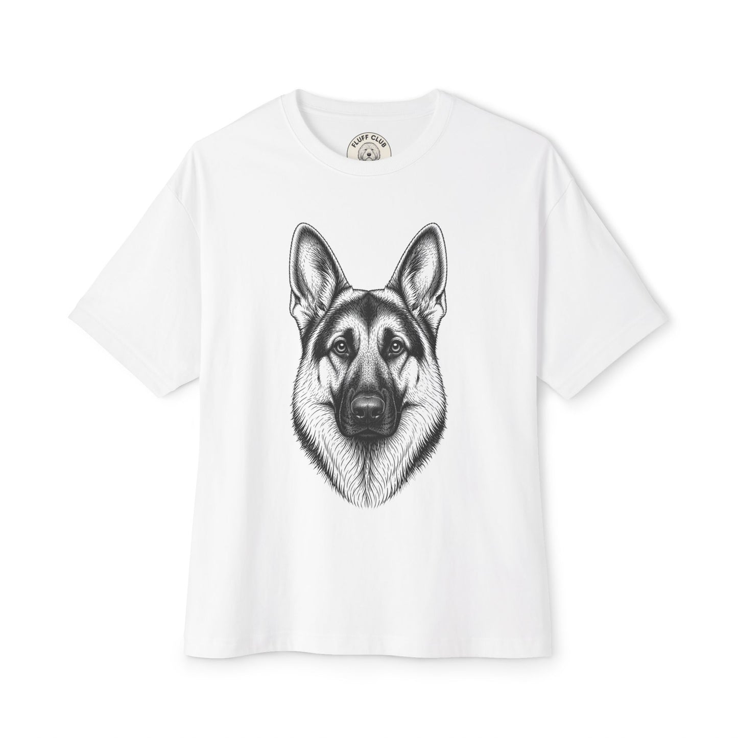 German Shepherd Portrait Tee — Fluff Club Inc. Graphic T-Shirt
