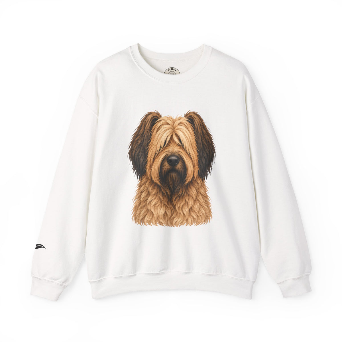 Briard portrait 'Your Dog Is the Boss' sweatshirt by Fluff Club